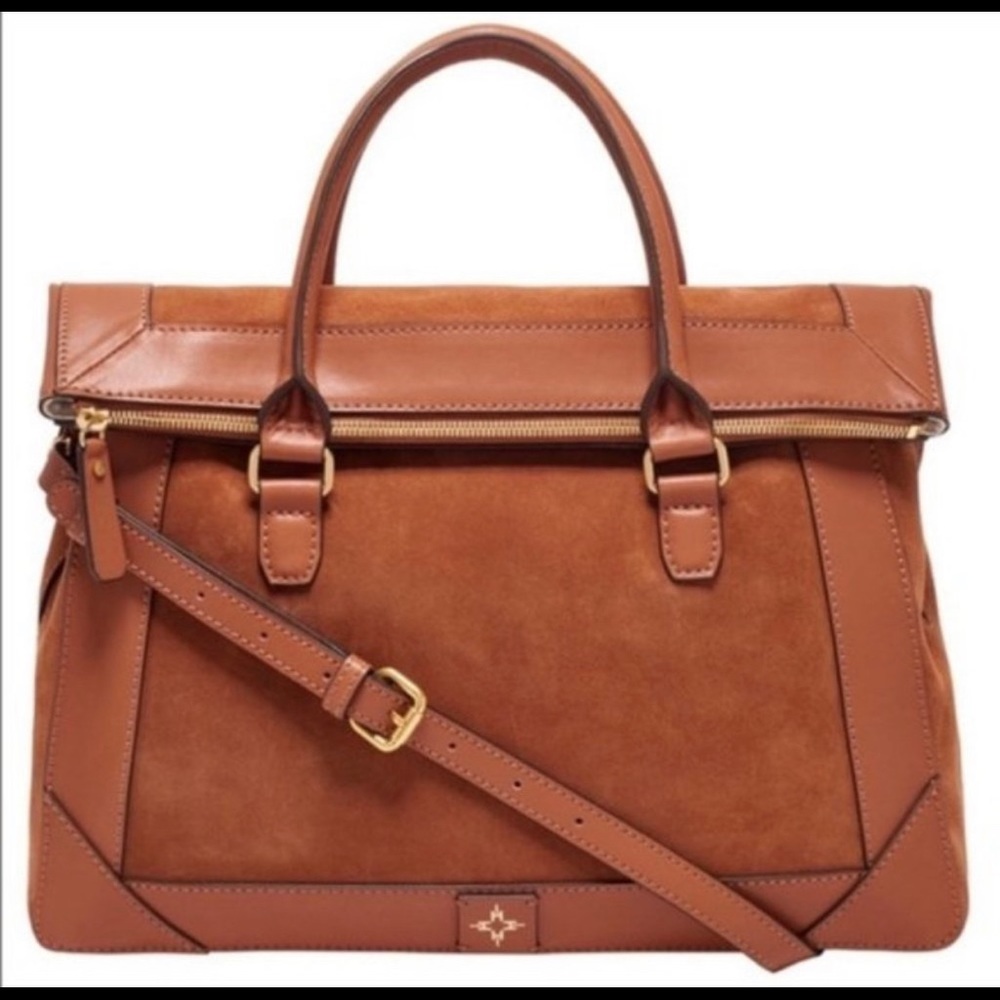 India Hicks - Suede & Leather Saddle Bag